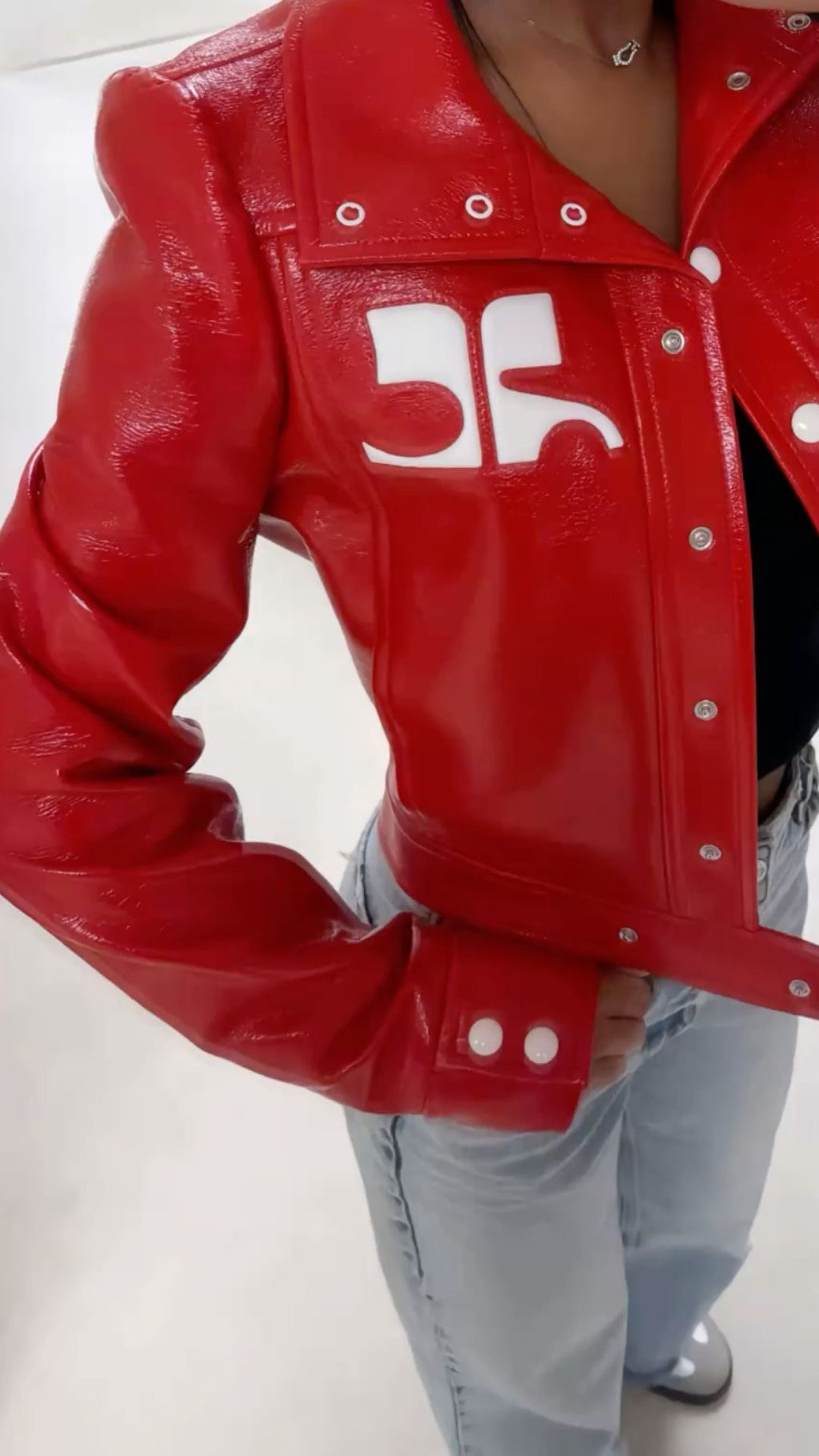 Veste en cuir courte