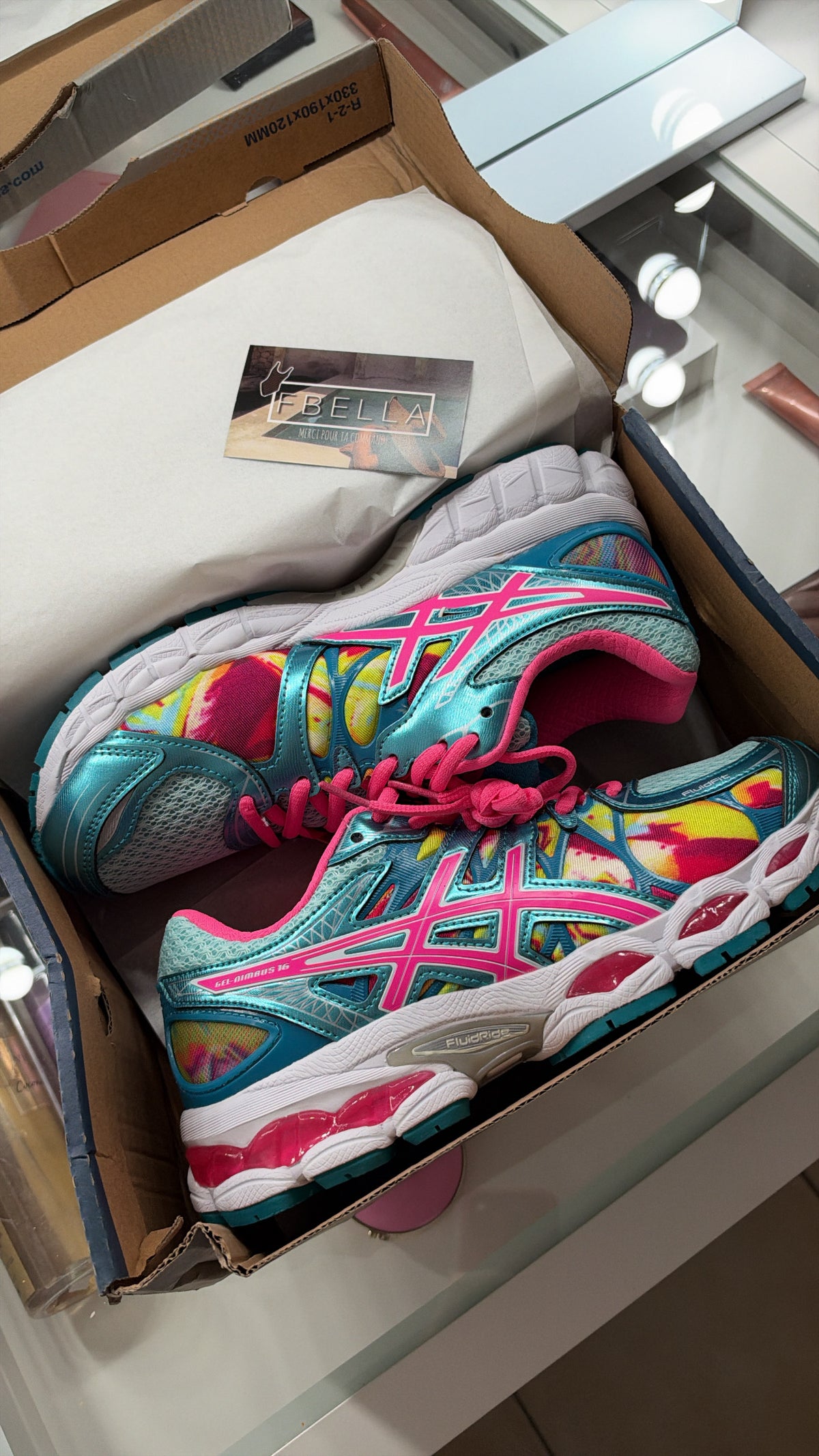 Paire coloré bleu rose